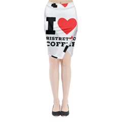 I Love Ristretto Coffee Midi Wrap Pencil Skirt by ilovewhateva