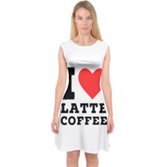 I Love Latte Coffee Capsleeve Midi Dress by ilovewhateva