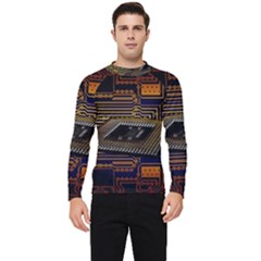 Processor Cpu Board Circuit Men s Long Sleeve Rash Guard by Wav3s