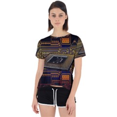 Processor Cpu Board Circuit Open Back Sport Tee by Wav3s