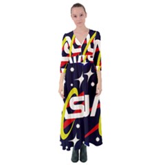 Nasa Insignia Button Up Maxi Dress by Wav3s