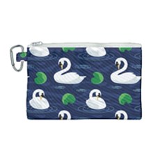 Swan-pattern-elegant-design Canvas Cosmetic Bag (medium) by Wav3s