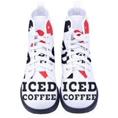 I Love Iced Coffee Women s High-top Canvas Sneakers by ilovewhateva