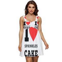 I Love Sprinkles Cake Ruffle Strap Babydoll Chiffon Dress by ilovewhateva