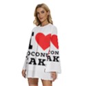 I love coconut cake Round Neck Long Sleeve Bohemian Style Chiffon Mini Dress View2