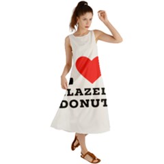 I Love Glazed Donut Summer Maxi Dress by ilovewhateva