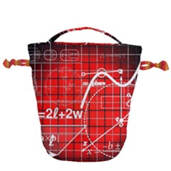 Geometry Mathematics Cube Drawstring Bucket Bag by Ndabl3x