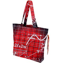 Geometry Mathematics Cube Drawstring Tote Bag by Ndabl3x