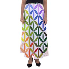 Mandala Rainbow Colorful Flared Maxi Skirt by Ndabl3x