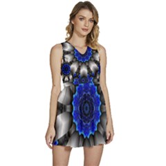 Kaleidoscope Abstract Round Sleeveless High Waist Mini Dress by Ndabl3x