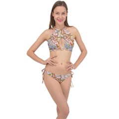 Map Europe Globe Countries States Cross Front Halter Bikini Set by Ndabl3x