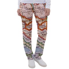 Map Europe Globe Countries States Women s Casual Pants by Ndabl3x