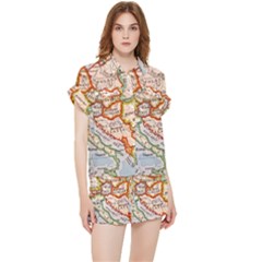 Map Europe Globe Countries States Chiffon Lounge Set by Ndabl3x