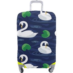 Swan Pattern Elegant Design Luggage Cover (large) by Vaneshart