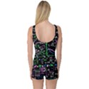 Math-linear-mathematics-education-circle-background One Piece Boyleg Swimsuit View2
