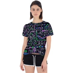 Math-linear-mathematics-education-circle-background Open Back Sport Tee by Vaneshart