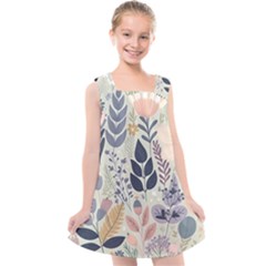 Flower Floral Pastel Kids  Cross Back Dress by Vaneshop