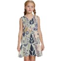 Flower Floral Pastel Kids  Sleeveless Tiered Mini Dress View1