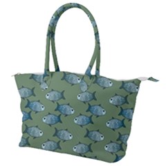 Fishes Pattern Background Theme Canvas Shoulder Bag by Vaneshop