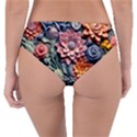 3d Flower Bloom Embossed Pattern Reversible Classic Bikini Bottoms View4