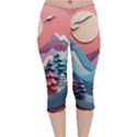 Paper Art Pastel Velvet Capri Leggings  View1