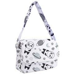 Panda Floating In Space And Star Courier Bag by Wav3s