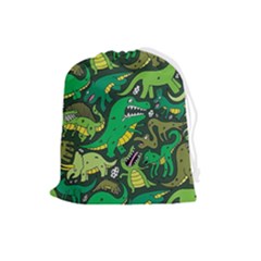 Dino Kawaii Drawstring Pouch (large) by Wav3s