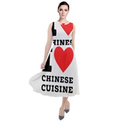 I Love Chinese Cuisine Round Neck Boho Dress by ilovewhateva