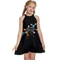 000000 Kids  Halter Collar Waist Tie Chiffon Dress View1