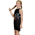 000000 Kids  Halter Collar Waist Tie Chiffon Dress View2