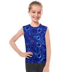 Blue Bubbles Abstract Kids  Mesh Tank Top by Vaneshop