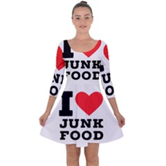 I Love Junk Food Quarter Sleeve Skater Dress by ilovewhateva