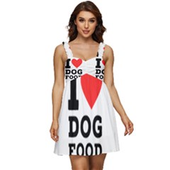 I Love Dog Food Ruffle Strap Babydoll Chiffon Dress by ilovewhateva