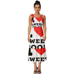 I Love Sweet Food Tie-strap Tiered Midi Chiffon Dress by ilovewhateva