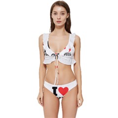 I Love Arabic Food Low Cut Ruffle Edge Bikini Set by ilovewhateva