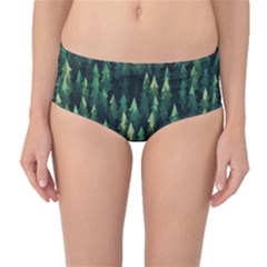 Forest Illustration Mid-waist Bikini Bottoms by Grandong