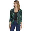 Forest Illustration Women s One-Button 3/4 Sleeve Short Jacket View1