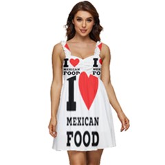 I Love Mexican Food Ruffle Strap Babydoll Chiffon Dress by ilovewhateva