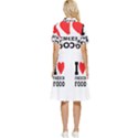 I love French food Button Top Knee Length Dress View2