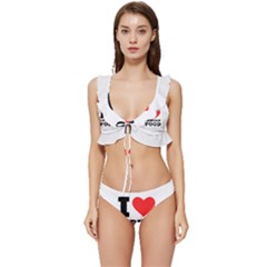 I Love Indian Food Low Cut Ruffle Edge Bikini Set by ilovewhateva