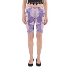 Futuristic Woman Yoga Cropped Leggings by Fundigitalart234