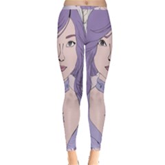 Futuristic Woman Inside Out Leggings by Fundigitalart234