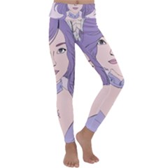 Futuristic Woman Kids  Lightweight Velour Classic Yoga Leggings by Fundigitalart234