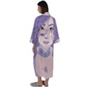 Futuristic woman Maxi Satin Kimono View2