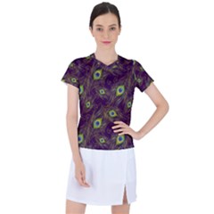 Peacock Feathers Pattern Women s Sports Top by Cowasu
