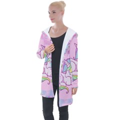 Unicorn Stitch Longline Hooded Cardigan by Bangk1t