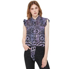 Hamsa Hand Frill Detail Shirt by Bangk1t