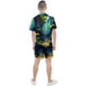 Rainforest Jungle Cartoon Animation Background Men s Mesh Tee and Shorts Set View2