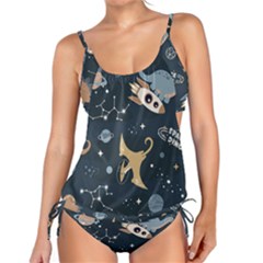 Space Theme Art Pattern Design Wallpaper Tankini Set by Ndabl3x