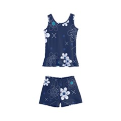 Flowers Pattern Pattern Flower Texture Kids  Boyleg Swimsuit by Ndabl3x